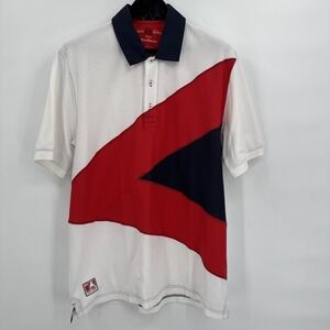Brooks Brothers Pro Sport Polo Shirt Size L Red White Blue NY Challenge Golf